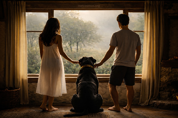 Vigil, Livia e Marco osservano oltre all'alba