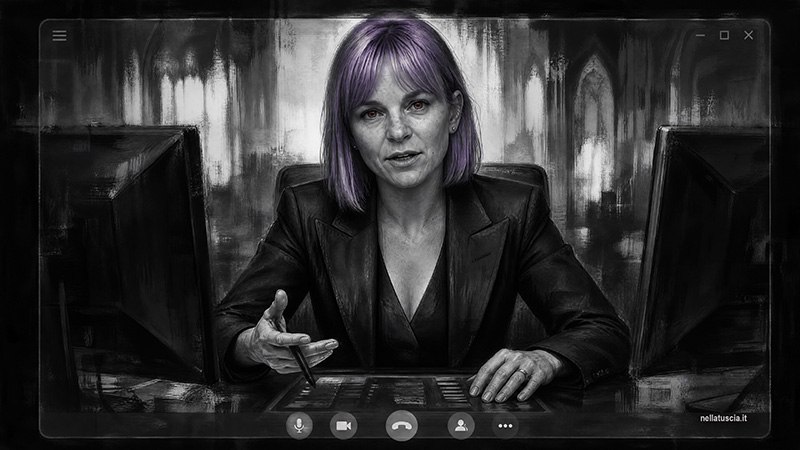 Sofia e Freja aprono una web conferenze con Altheaa, per confrontare le informazioni.